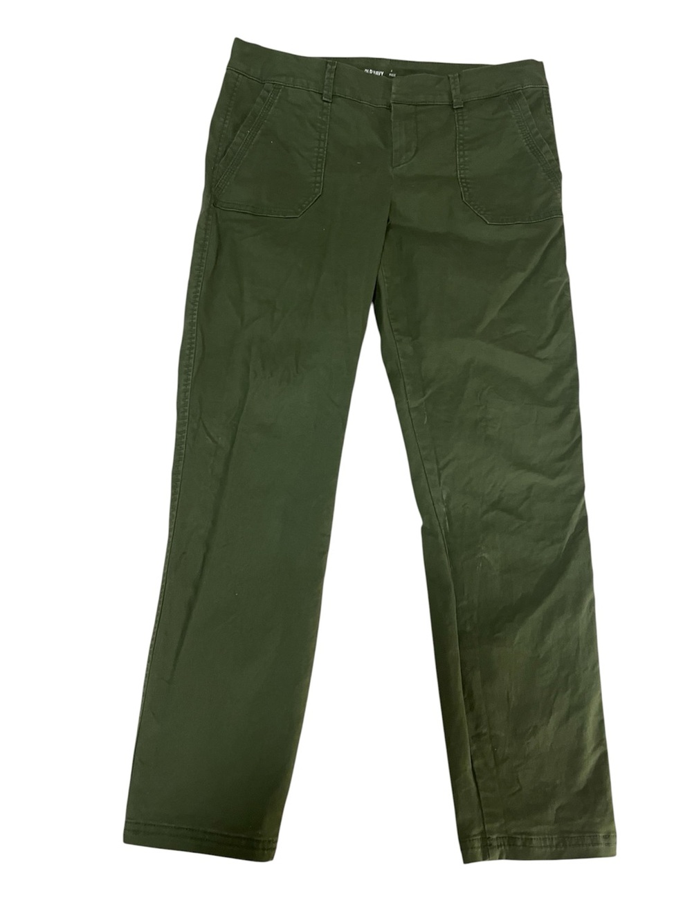 Old Navy Pixie Pants Olive Forest Green Utility Style Pocket Tapered Ankle Pants